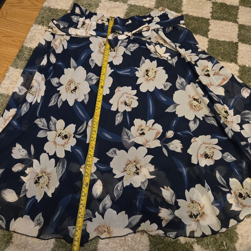 Floral Navy Skirt